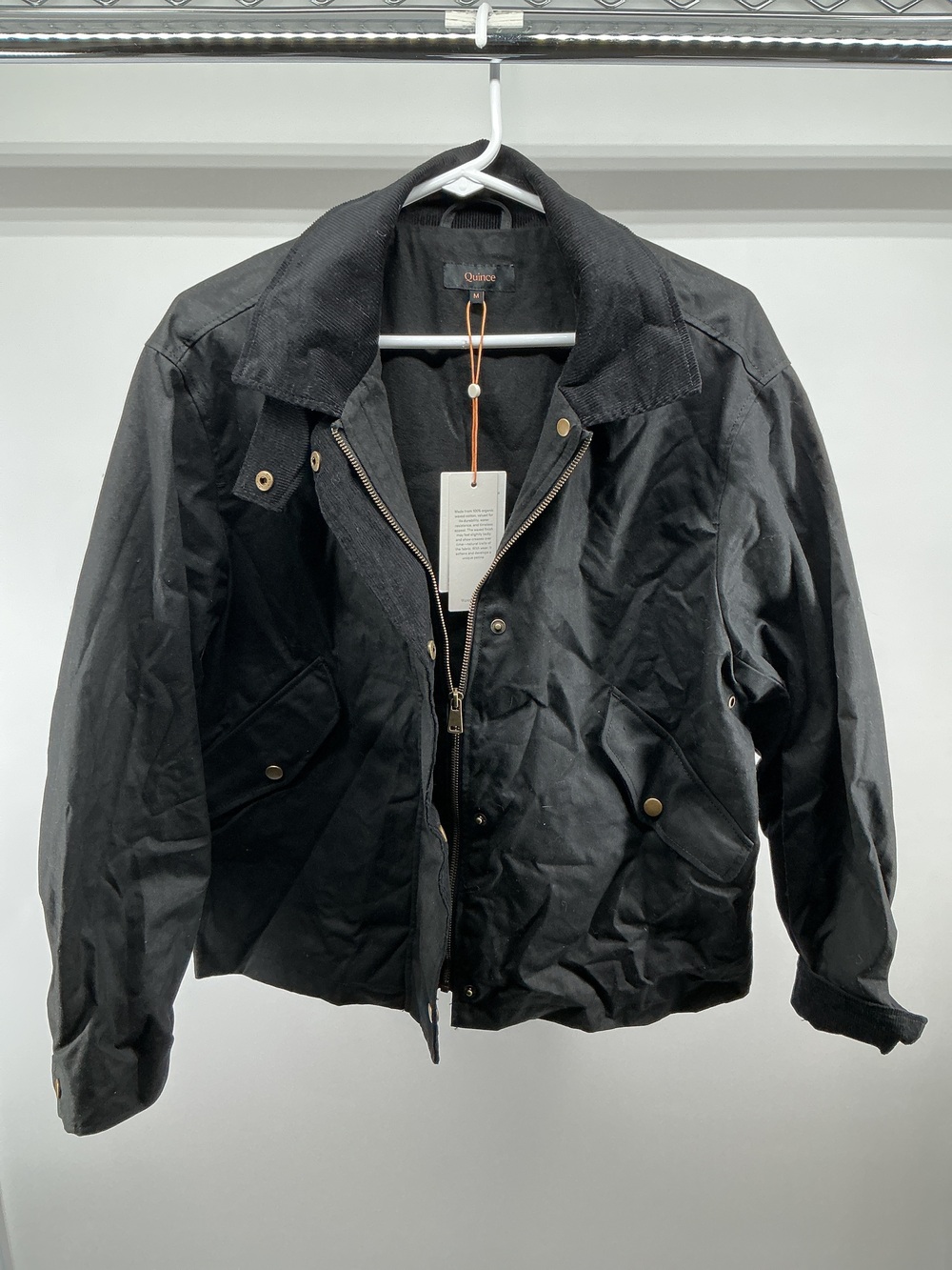 Organic Waxed Cotton Cropped Barn Jacket